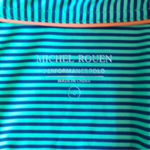 Men's Teal and Navy Performance Polo